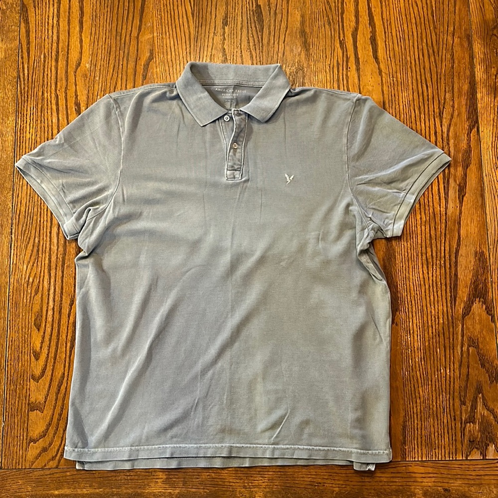 American Eagle Men’s Polo shirt size XL blue